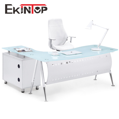 Σύγχρονο γραφείο γυαλιού γραφείων Ekintop ανθεκτικό για το cOem Εργασίες γραφείου