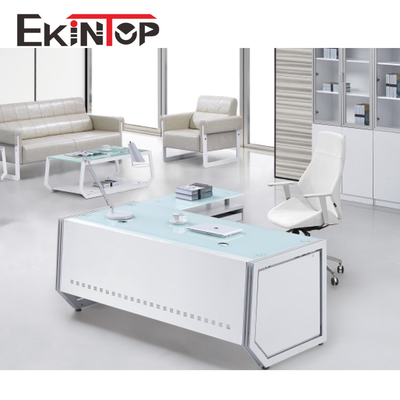 Σύγχρονο γραφείο γυαλιού γραφείων Ekintop ανθεκτικό για το cOem Εργασίες γραφείου