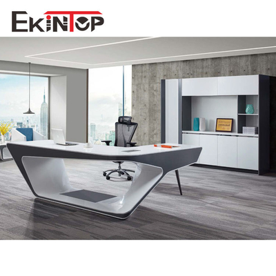 Σύγχρονο MDF γραφείων γυαλιού Εργασίες γραφείου εκτελεστικό στιλπνό SGS επιφάνειας επικυρωμένο