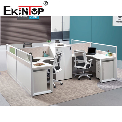 Εμπορικά σύγχρονα έπιπλα ISO9001 τερματικών σταθμών γραφείων 4 Κάθισμα επικυρωμένα