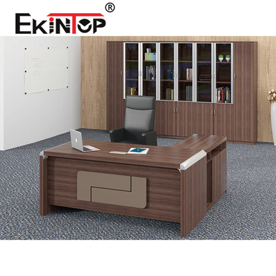 Έπιπλα γραφείου Executive Γραφείο γραφείου Mahogany Color Executive Computer Desk