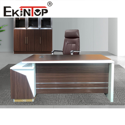 Τραπέζι γραφείου OEM ODM L Shape Office Office Executive Desk Oak Wood