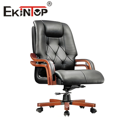 Μασάζ Μαύρο Executive Δερμάτινη καρέκλα Περιστρεφόμενη καρέκλα CEO Office Boss