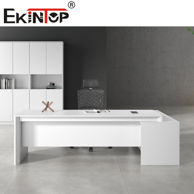 Λευκό σύγχρονο MDF Λ γραφείων επίπλωσης γραφείων διαμόρφωσε το εκτελεστικό γραφείο