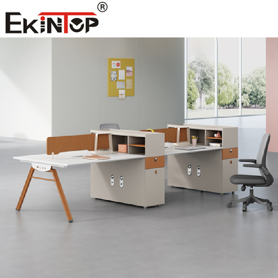 Άσπρος τερματικός σταθμός γραφείων επιτραπέζιων κορυφών για το πλαίσιο χάλυβα προσώπων προσωπικού 2-8