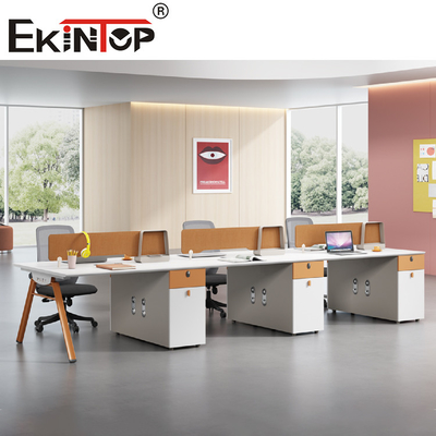 Άσπρος τερματικός σταθμός γραφείων επιτραπέζιων κορυφών για το πλαίσιο χάλυβα προσώπων προσωπικού 2-8