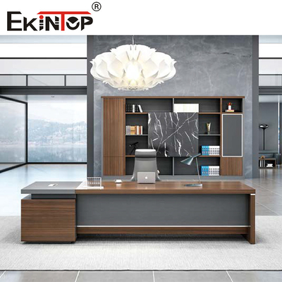 Γκρίζο γραφείο υπολογιστών επίπλωσης γραφείων Morden χρώματος για εμπορικό
