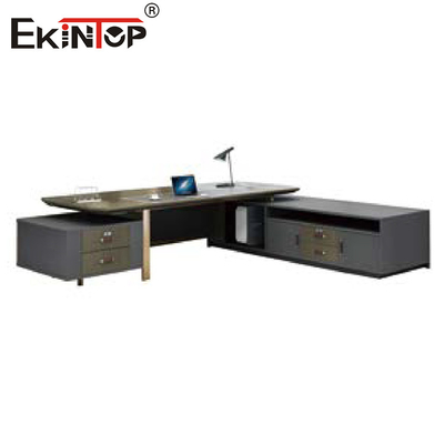 Έπιπλα γραφείου Executive Wood Morden σε σχήμα L για οικιακές επιχειρήσεις