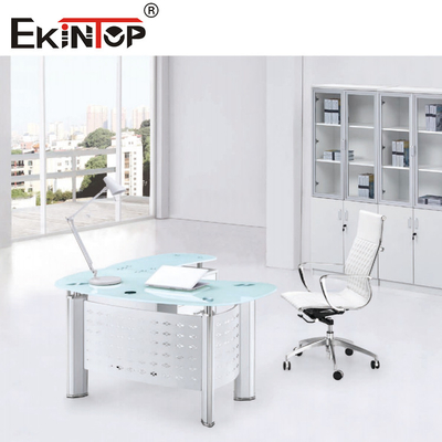 Εμπορικά μικρά γυαλιά επιπέδου Laptop Desk Modern Glass Γραφείο Γραφείο