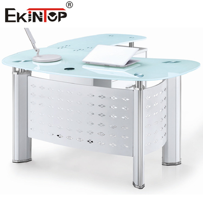 Εμπορικά μικρά γυαλιά επιπέδου Laptop Desk Modern Glass Γραφείο Γραφείο
