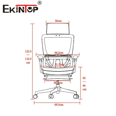 Αντι-έκρηξη Δισκοειδής Καρέκλα Γραφείου Flip - Up Armrest Νάιλον πίσω