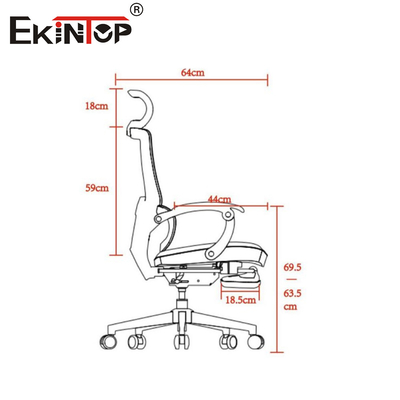 Αντι-έκρηξη Δισκοειδής Καρέκλα Γραφείου Flip - Up Armrest Νάιλον πίσω
