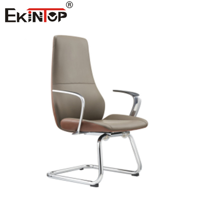 Ρυθμίσιμο ύψος Καφέ καρέκλα γραφείου Leather Material Simple Style