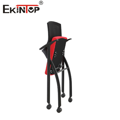 Μαύρο και κόκκινο αφρό μαξιλάρι αναδιπλώσιμες καρέκλες αίθουσας προπόνησης με τροχούς
