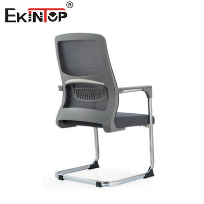 Γκρι Mesh Καρέκλα γραφείου χωρίς Casters μεταλλικό πλαίσιο μοντέρνο σχεδιασμό