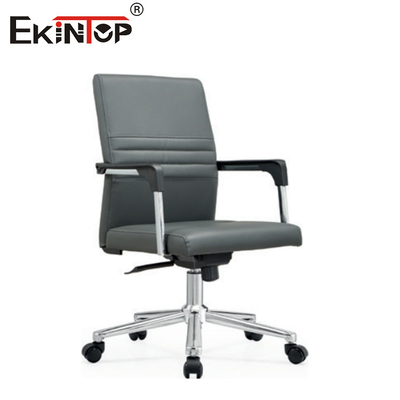 Σύγχρονη Mid Back Leather Office Chair με τροχούς Προσαρμόσιμη