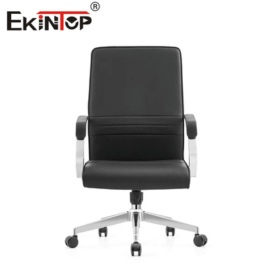 Σύγχρονη Mid Back Leather Office Chair με τροχούς Προσαρμόσιμη