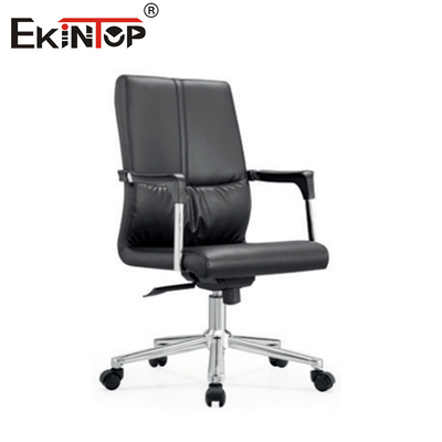 Σύγχρονη Mid Back Μαύρη Κούρεμα Καρέκλα Γραφείου περιστρεφόμενο πλαίσιο ποδιών