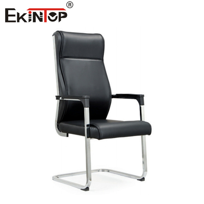OEM Μαύρη υψηλή πίσω καρέκλα γραφείου με μεταλλικό πλαίσιο δερμάτινο υλικό Business Style