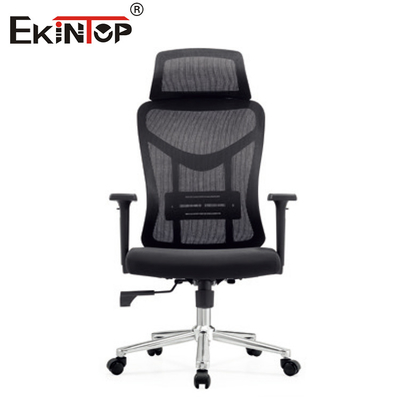 Μαύρη Modern Style καρέκλα γραφείου με πλέγμα ύφασμα και αφρό κάθισμα μαξιλάρι