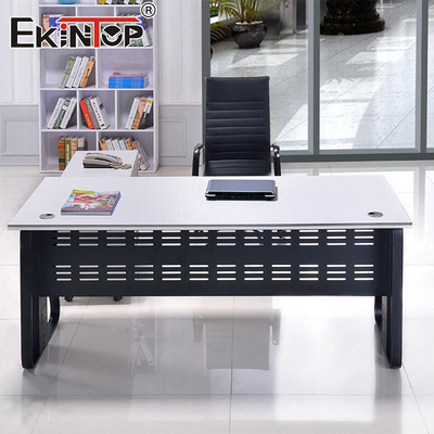 Μινιμαλιστικό στυλ Λευκό γραφείο Επιπλήματα σχεδιαστή Γραφείο εργονομικό