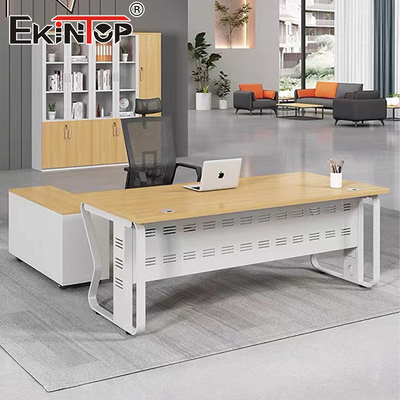 Walnut Sturdy Wood Γραφείο Γραφείο Διαχειριστής Γραφείου Σχεδιαστής Γραφείο για το Office