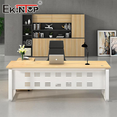 Walnut Sturdy Wood Γραφείο Γραφείο Διαχειριστής Γραφείου Σχεδιαστής Γραφείο για το Office