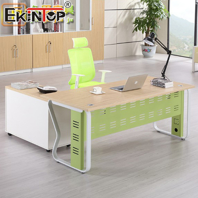Διοικητής Walnut Executive Office Desk μοντέρνο στυλ ξύλινο γωνιακό γραφείο