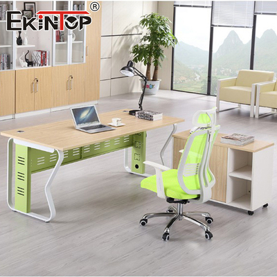 Διοικητής Walnut Executive Office Desk μοντέρνο στυλ ξύλινο γωνιακό γραφείο