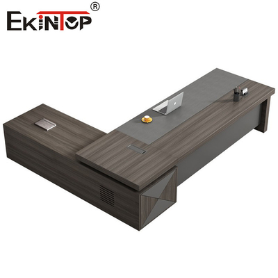 Κλασικό στυλ CEO Desk Μεγάλο γραφείο με συρτάρια ξύλινο υλικό