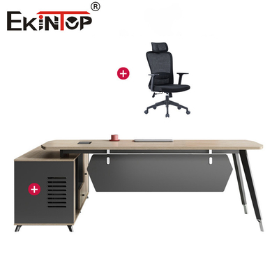 Γραφείο Walnut σε μοντέρνο στυλ Εκτελεστικό γραφείο με συρτάρια Επεκτάσιμη λειτουργία