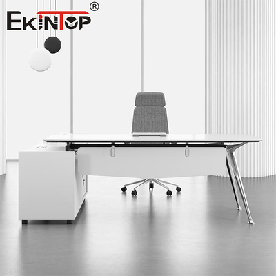 Μινιμαλιστικό σχεδιασμό Λευκό γραφείο Γραφείο Γραφείο Εγκατάσταση Custom Made
