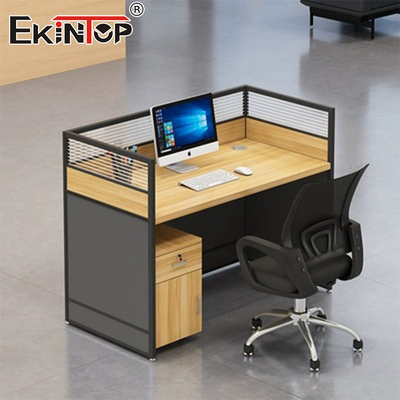 Γυαλί Walnut Εμπορικό στυλ Γραφείο Γραφείο Εργαζόμενοι Τραπέζι Μικρό γραφείο Τραπέζι