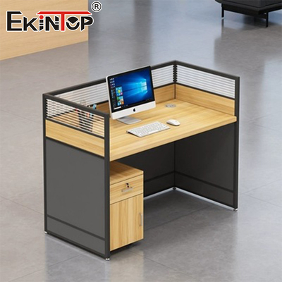 Γυαλί Walnut Εμπορικό στυλ Γραφείο Γραφείο Εργαζόμενοι Τραπέζι Μικρό γραφείο Τραπέζι