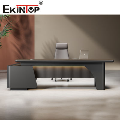 Ekintop L Shape Office Desks Furniture Table Executive CEO Manager Wood Office Desks Set
